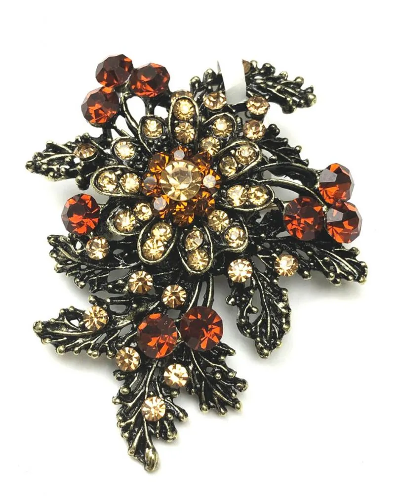 BROCHES DE MUJER MARRONES Y DORADOS PARA BODAS Y EVENTOS