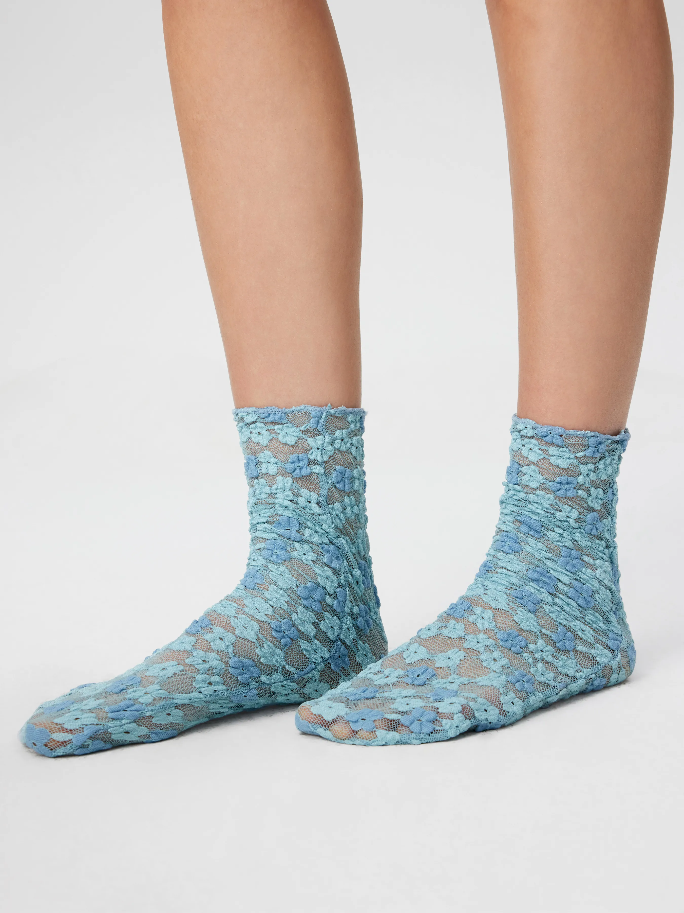 Calcetines de tripulación con estampado floral menudo