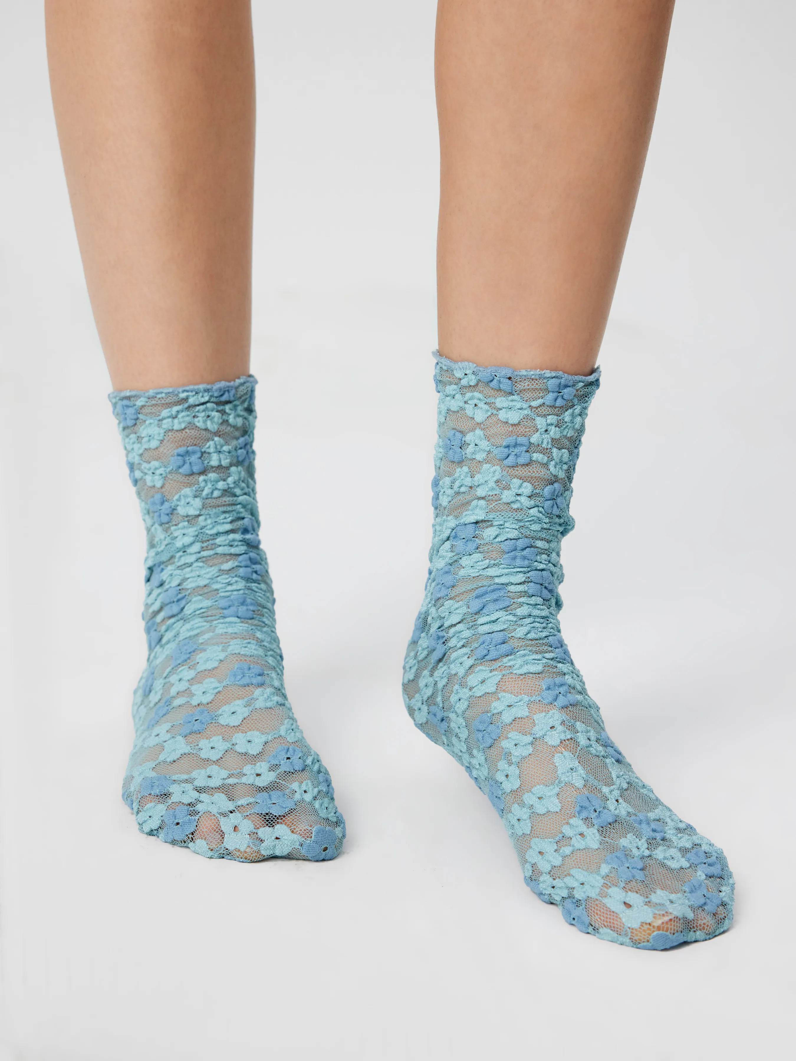 Calcetines de tripulación con estampado floral menudo