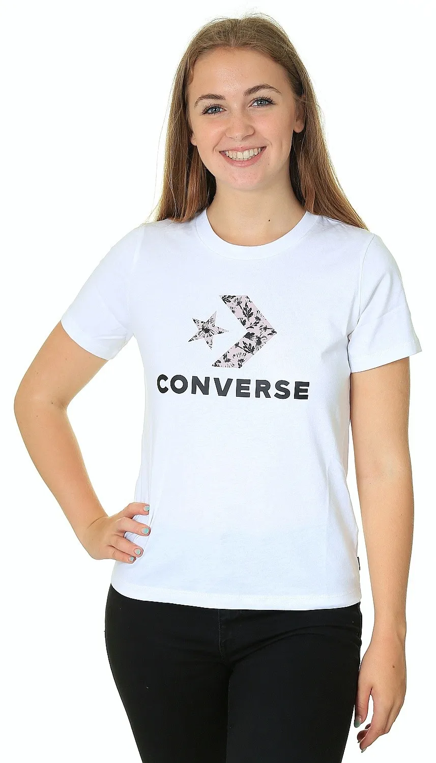CAMISA CONVERSE FLORAL STAR CHEVRON GRAPHIC/10022558  A03/WHITE  WOMEN´S