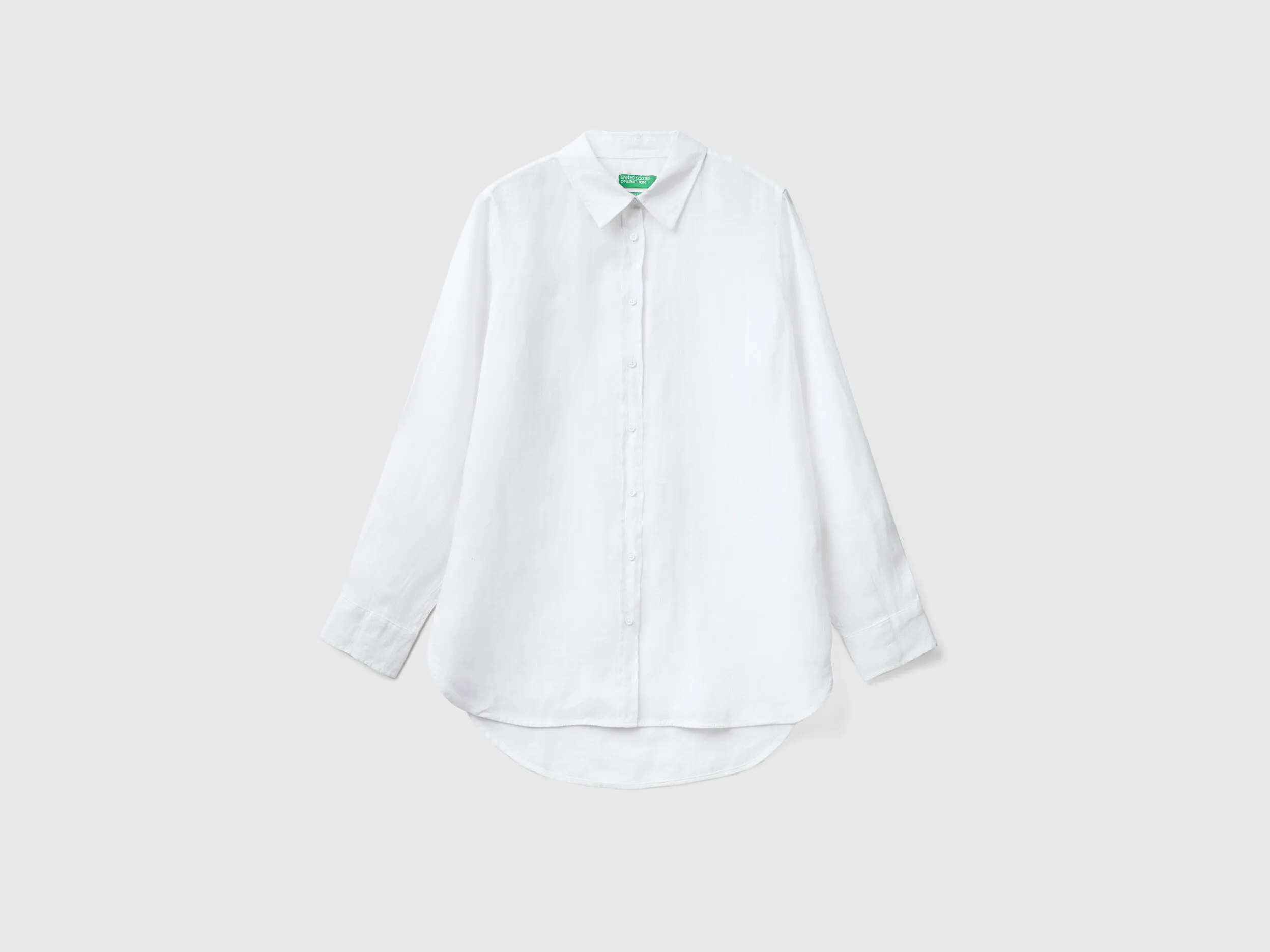 Camisa larga de 100 % lino