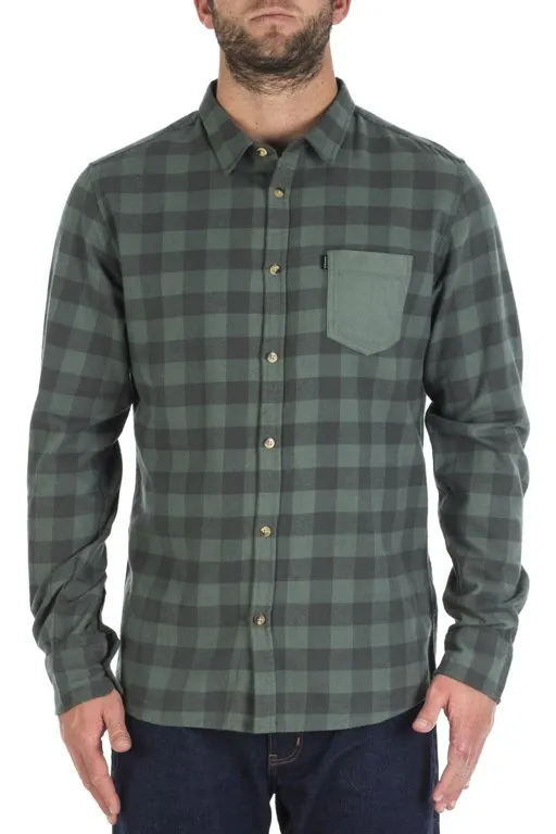 Camisa RIP CURL de Manga Larga franela Hombre ref.cshbu4 charcoal grey 0084 cuadros oscuros