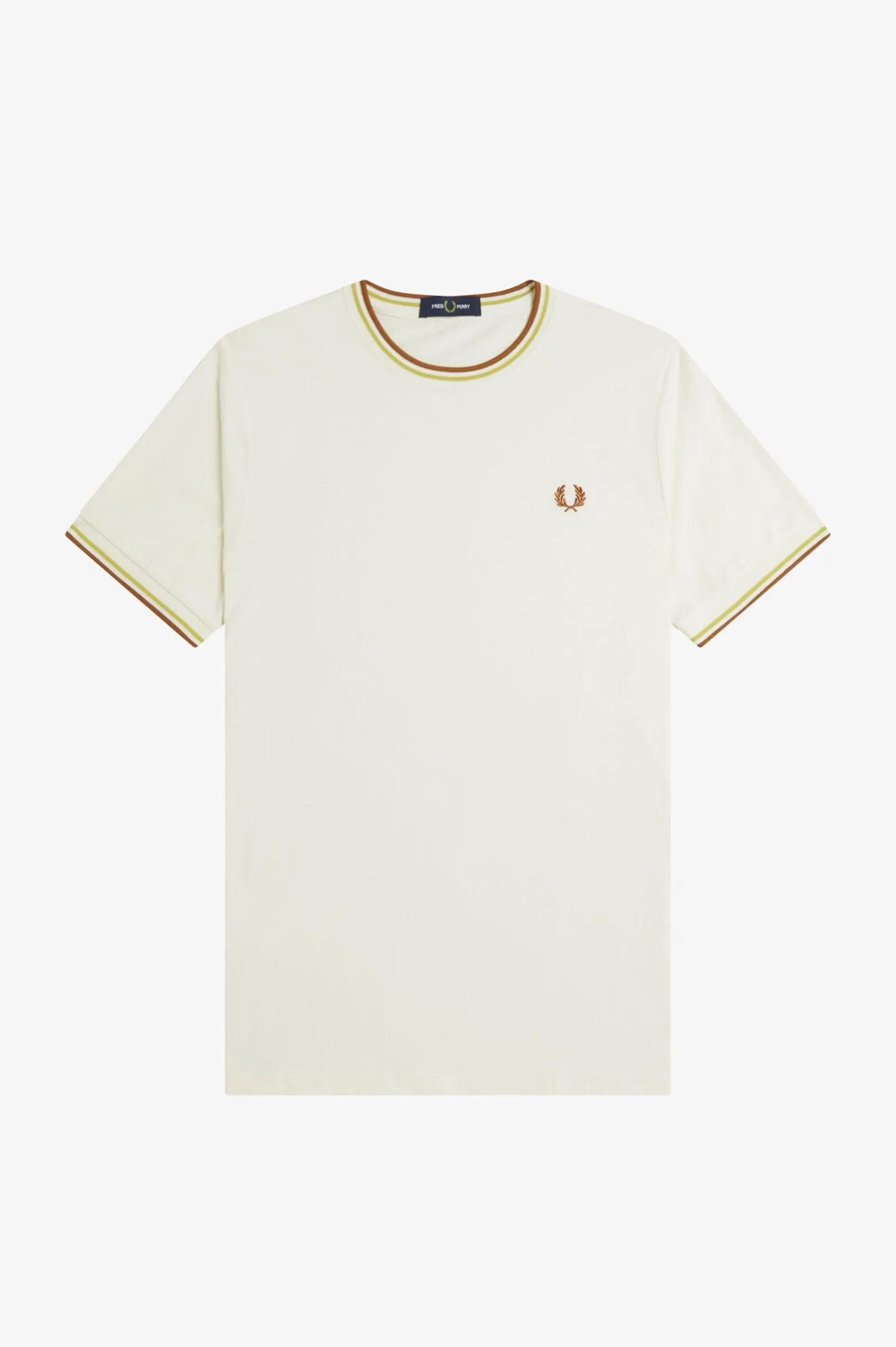 Camiseta con el ribete con dos franjas