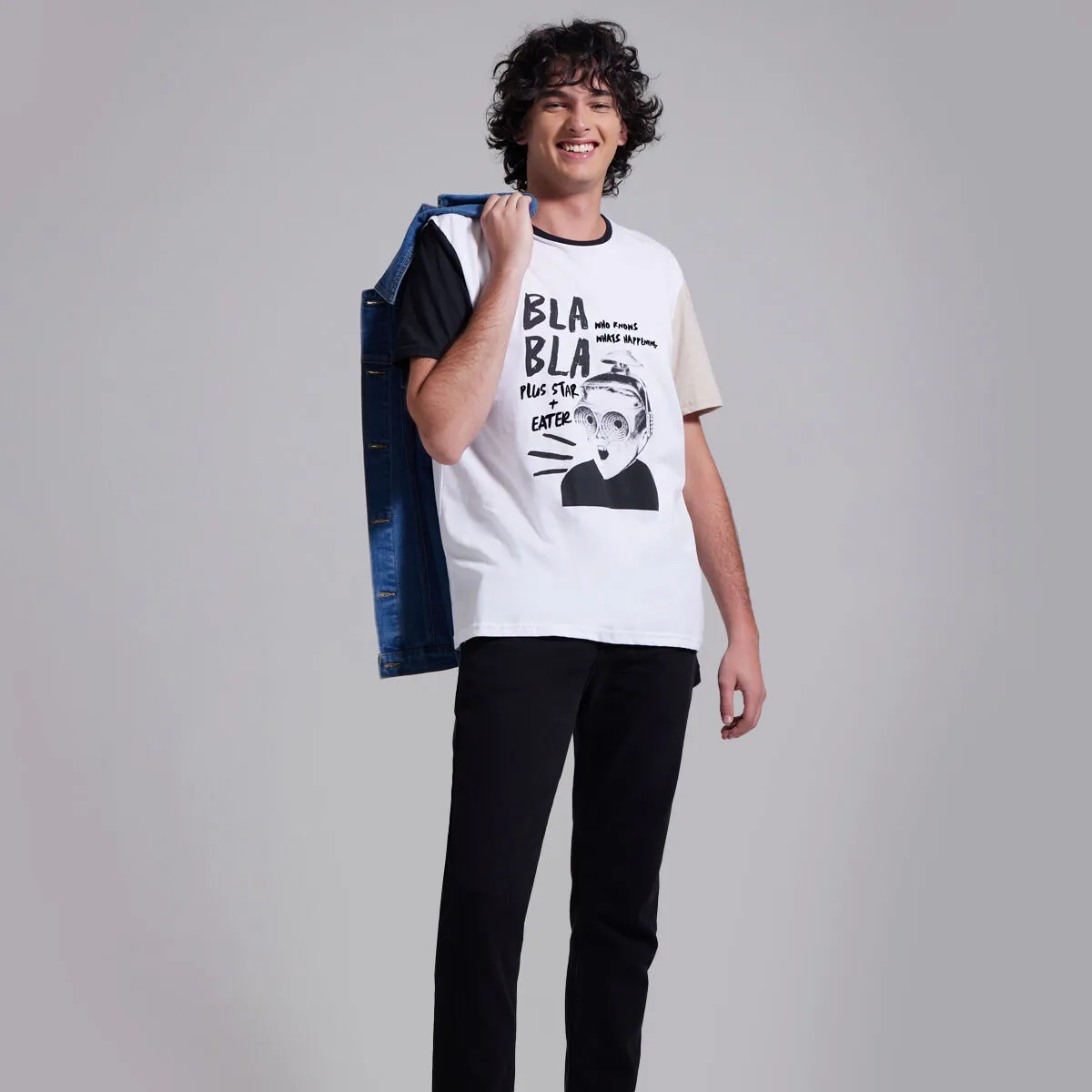 Camiseta Cuello Redondo con Estampado