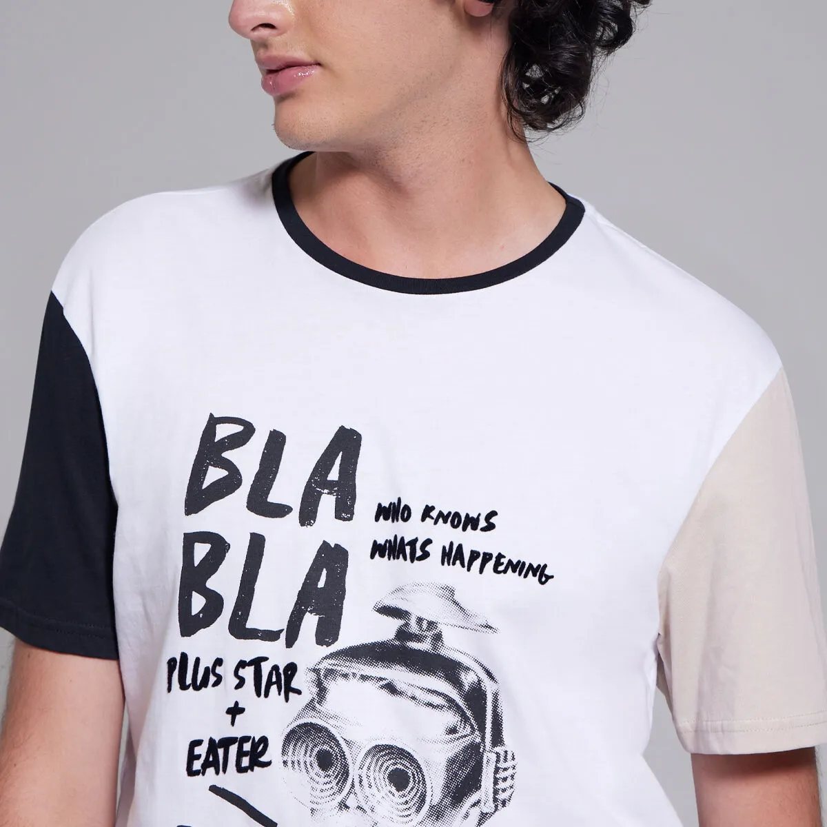 Camiseta Cuello Redondo con Estampado