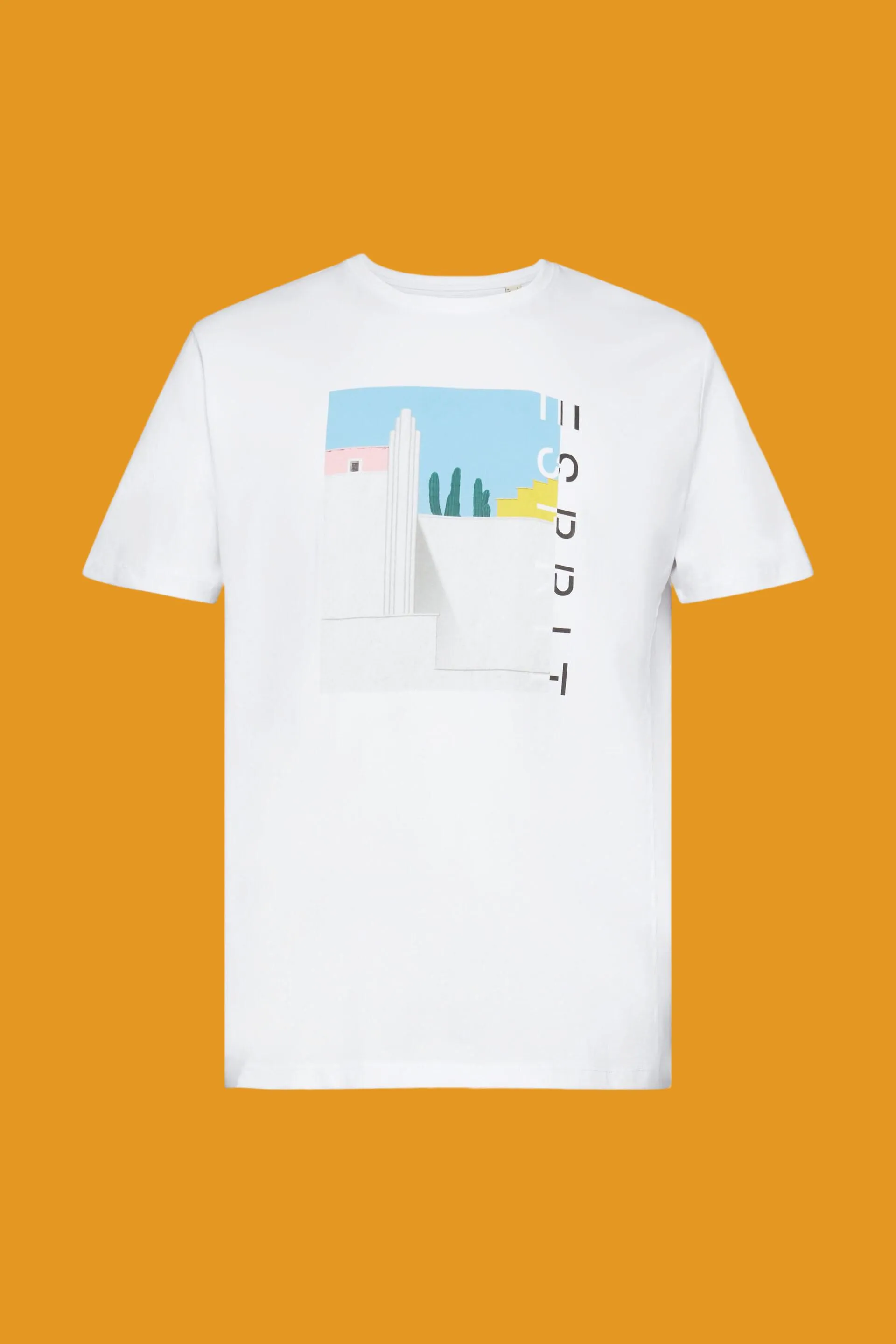 Camiseta de algodón con estampado frontal