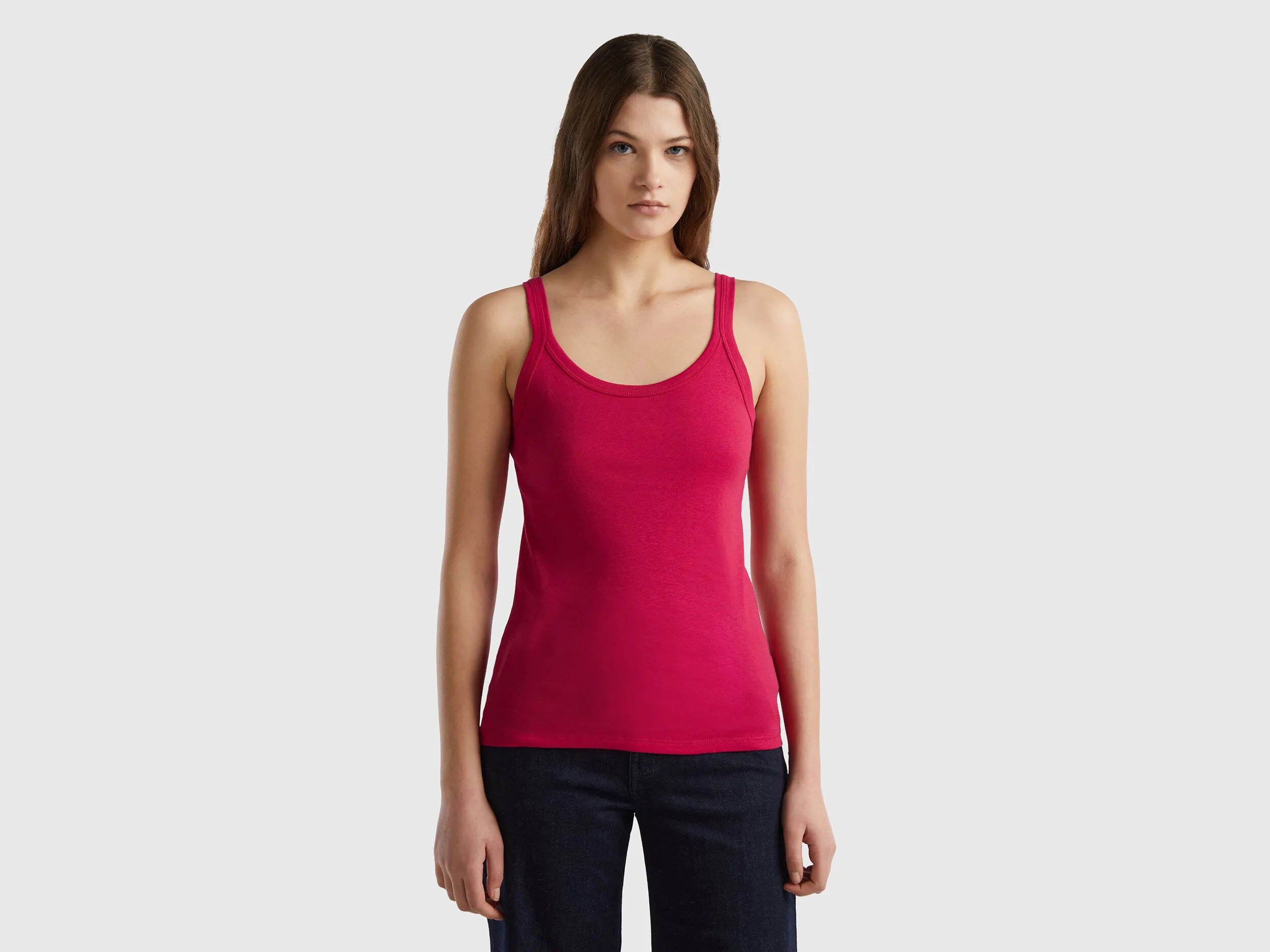 Camiseta de tirantes cereza de 100 % algodón