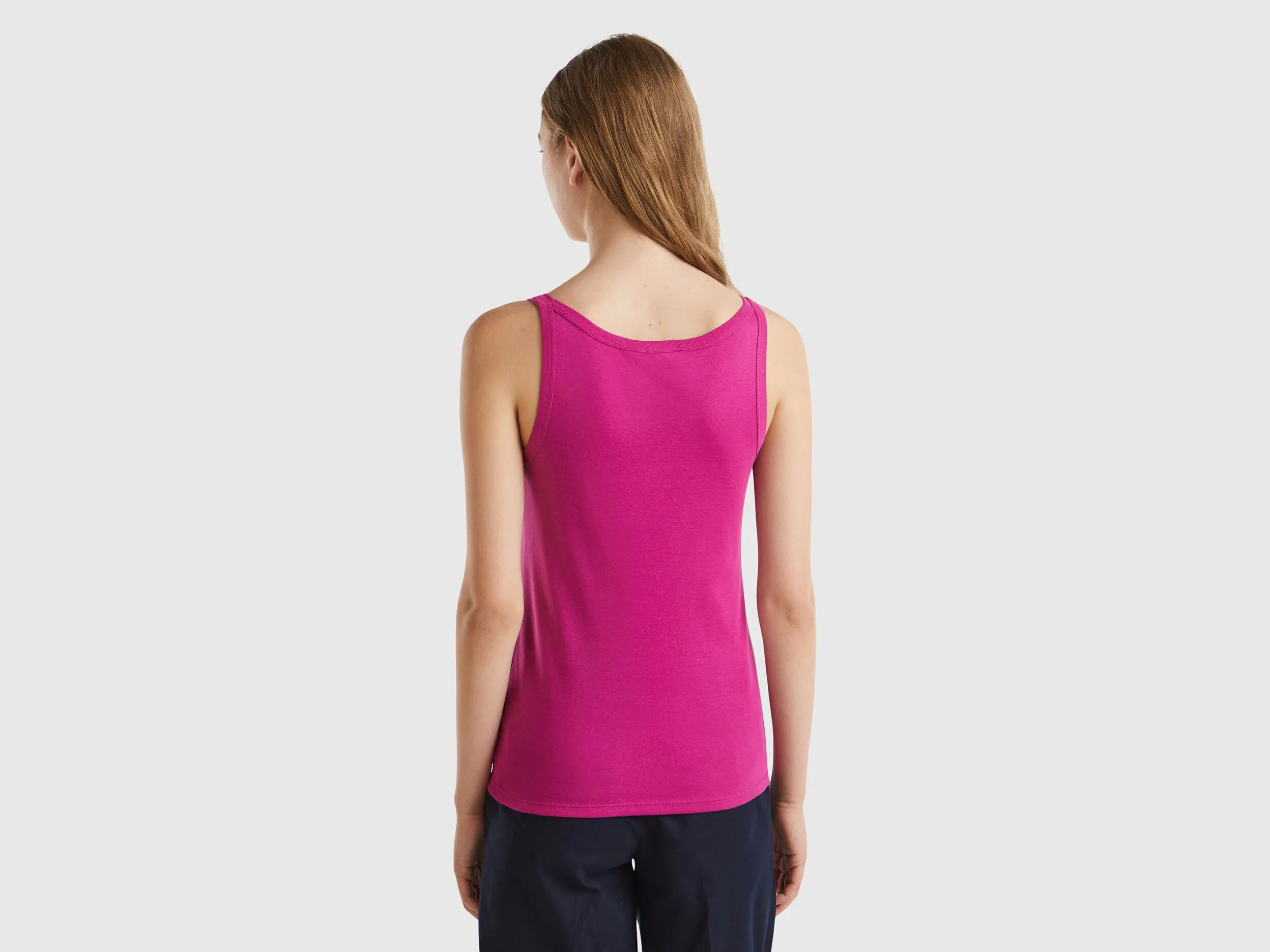 Camiseta de tirantes ciclamen de 100 % algodón