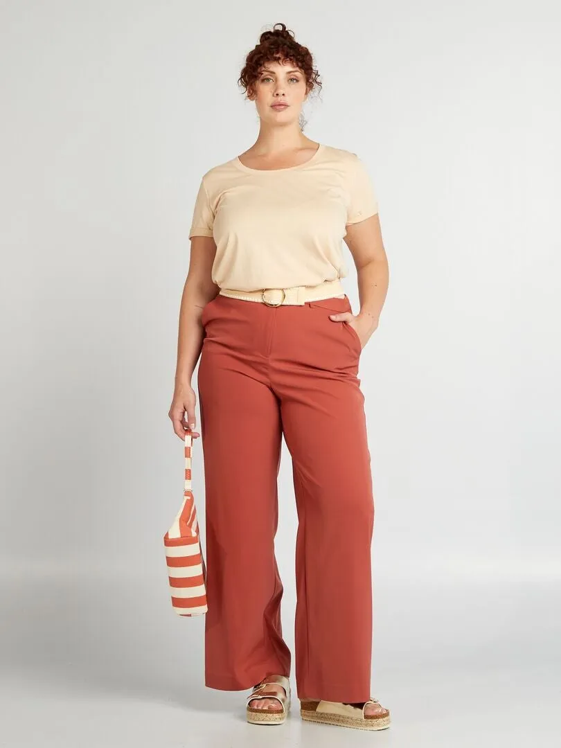 CAMISETA LISA  BEIGE