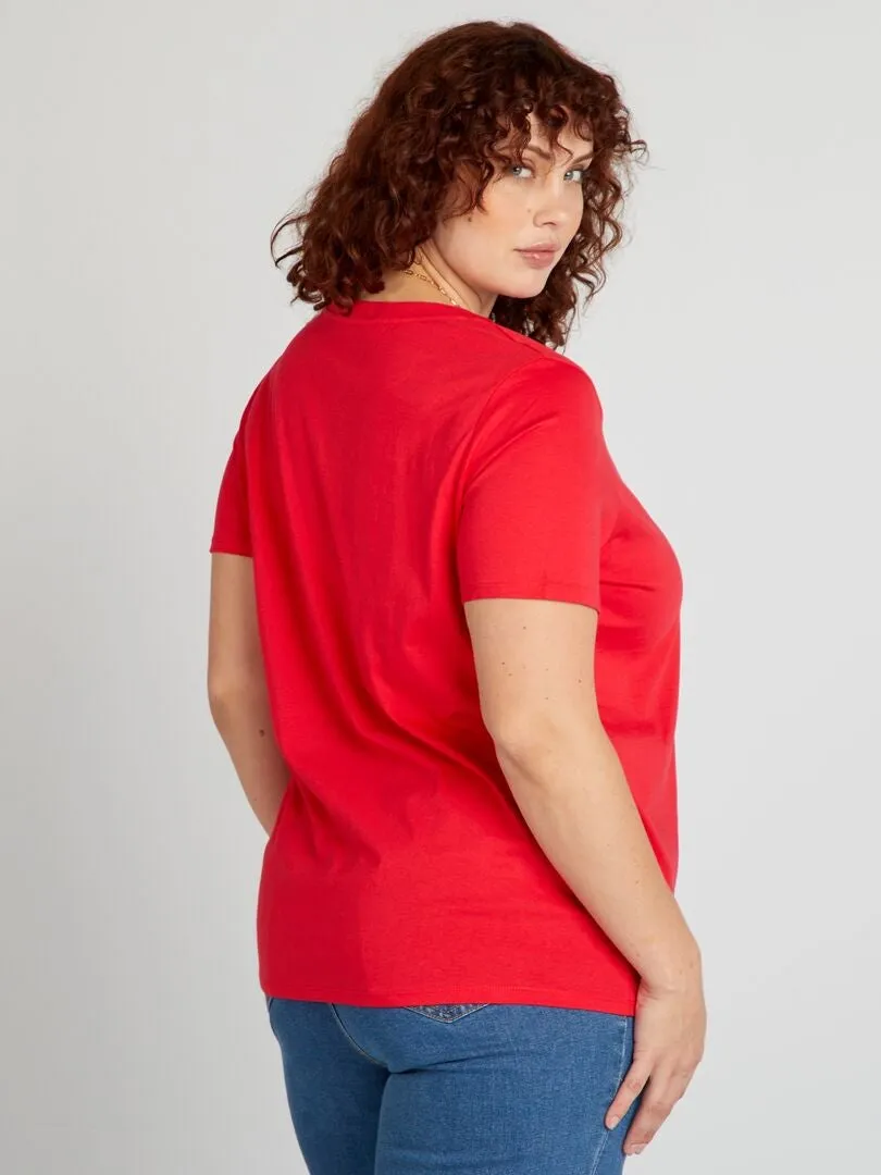CAMISETA LISA  ROJO
