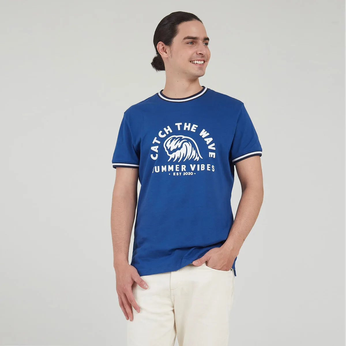Camiseta Manga Corta Con Estampado
