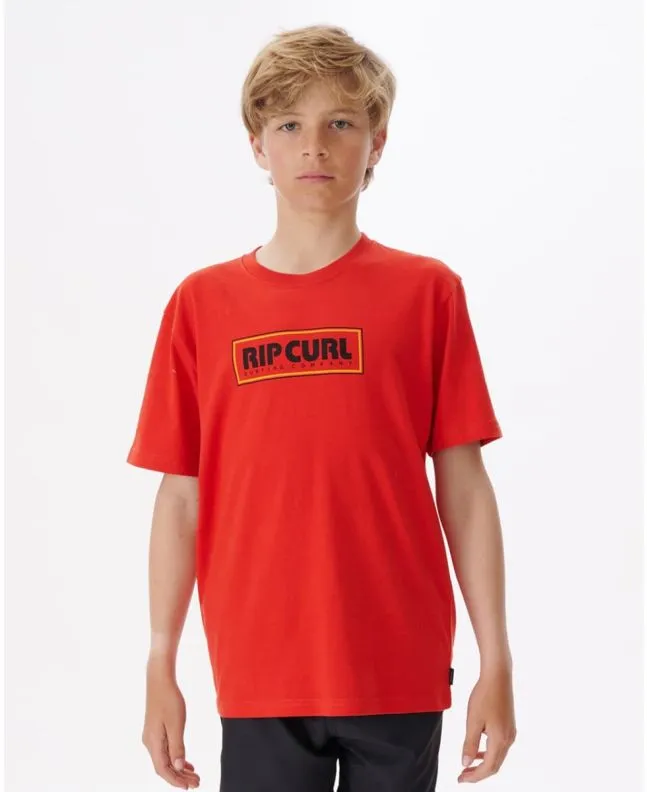 CAMISETA RIP CURL SURF VIBRATIONS BOY ROJA (816 AñOS)
