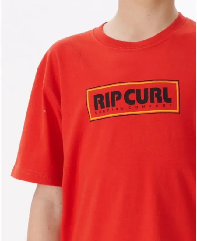 CAMISETA RIP CURL SURF VIBRATIONS BOY ROJA (816 AñOS)