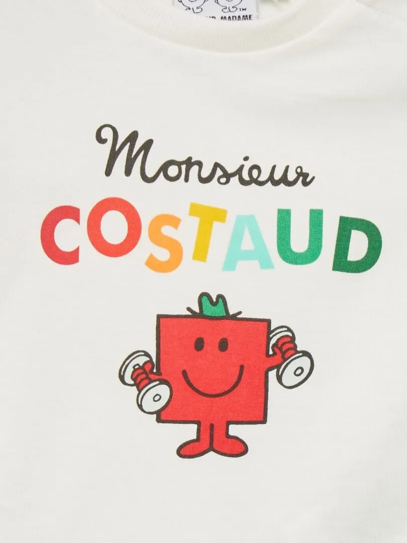 CAMISETA 'MONSIEUR COSTAUD'  BLANCO