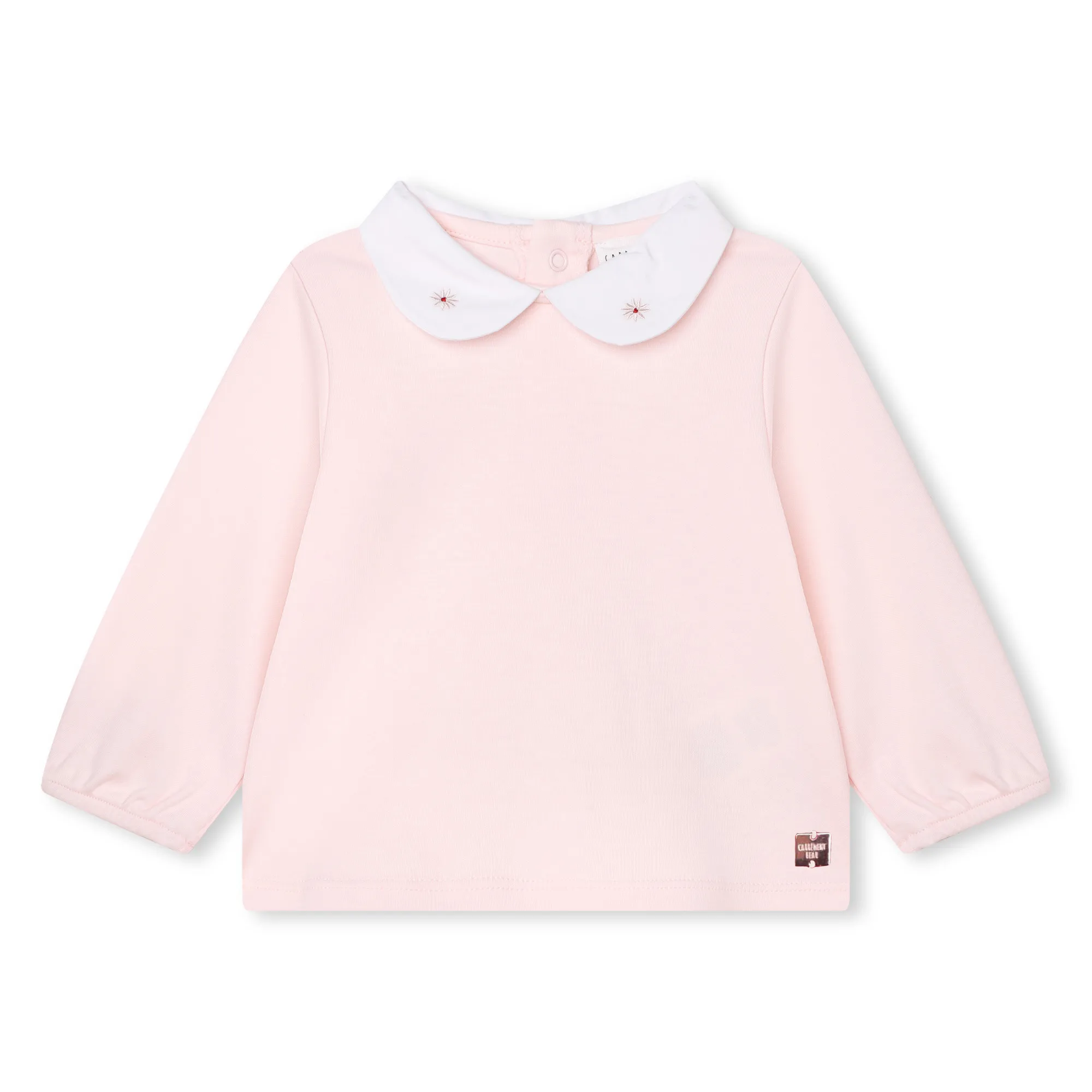 CARREMENT BEAU Camiseta con cuello bordado
