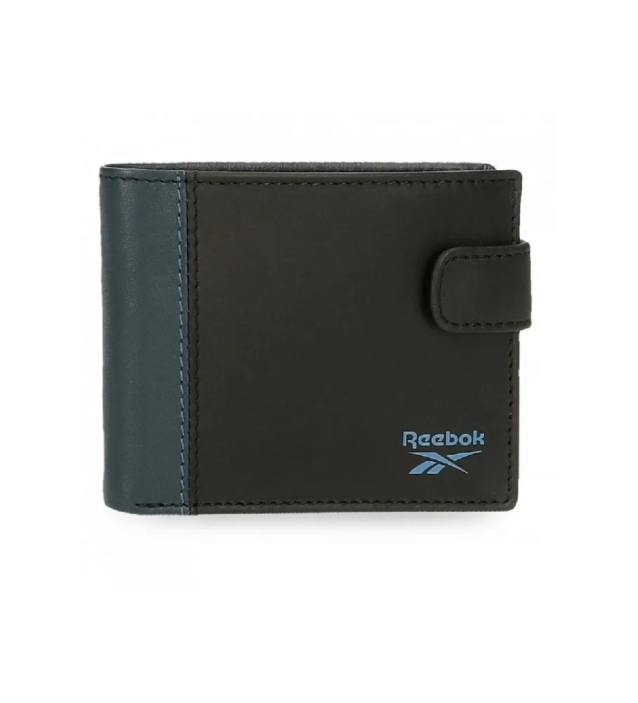 Cartera horizontal Division con cierre de click negro