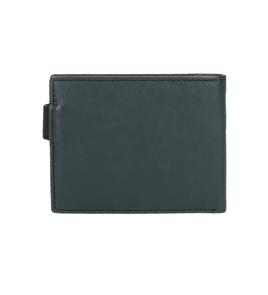 Cartera horizontal Division con cierre de click negro