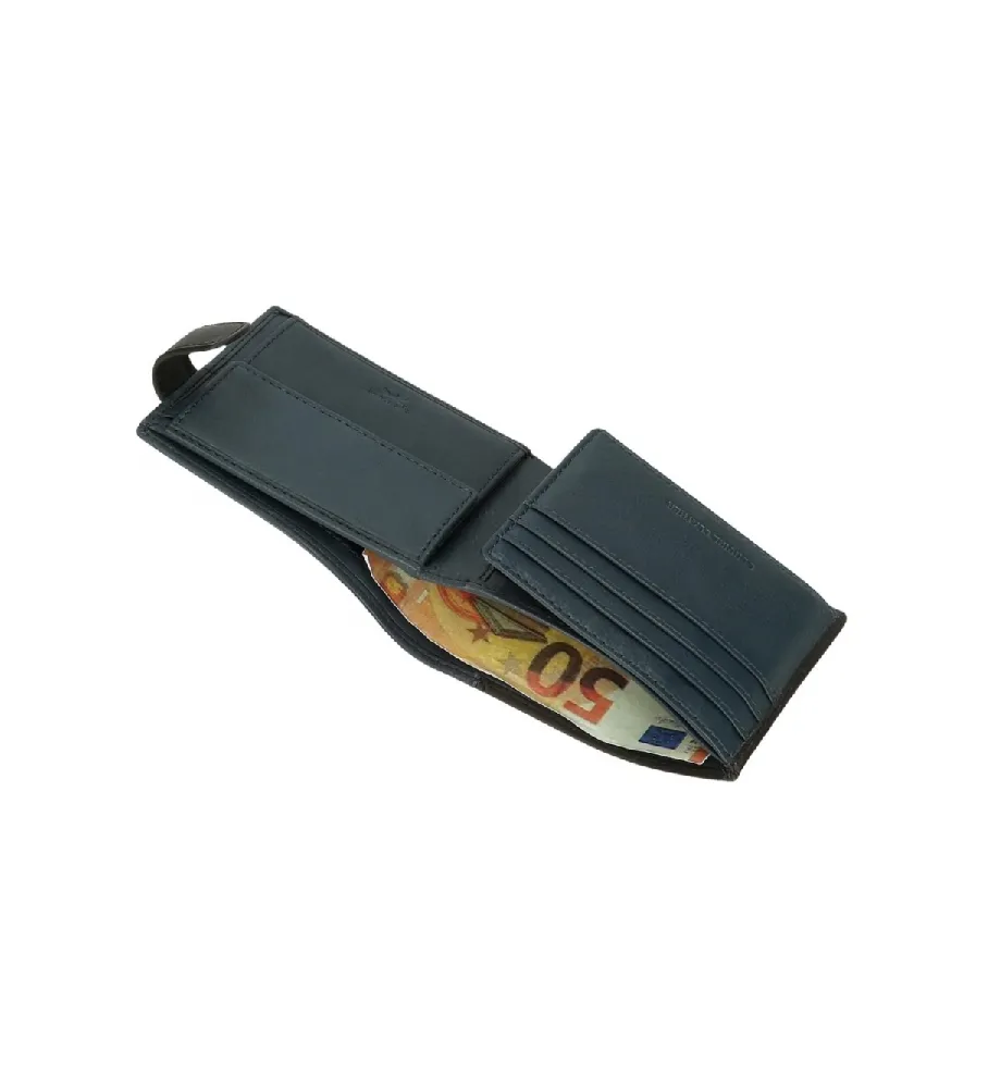 Cartera horizontal Division con cierre de click negro