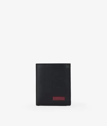 Cartera piel negra sin portamonedas