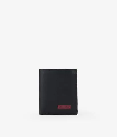 Cartera piel negra sin portamonedas