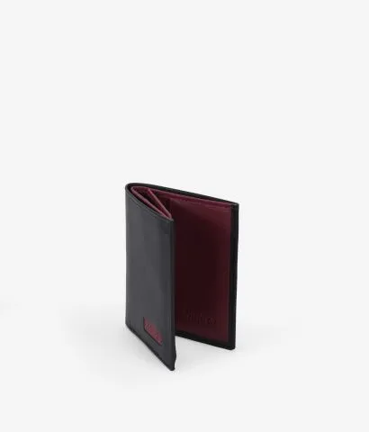 Cartera piel negra sin portamonedas