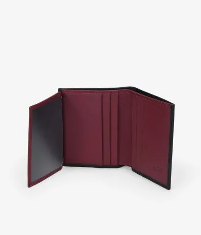 Cartera piel negra sin portamonedas