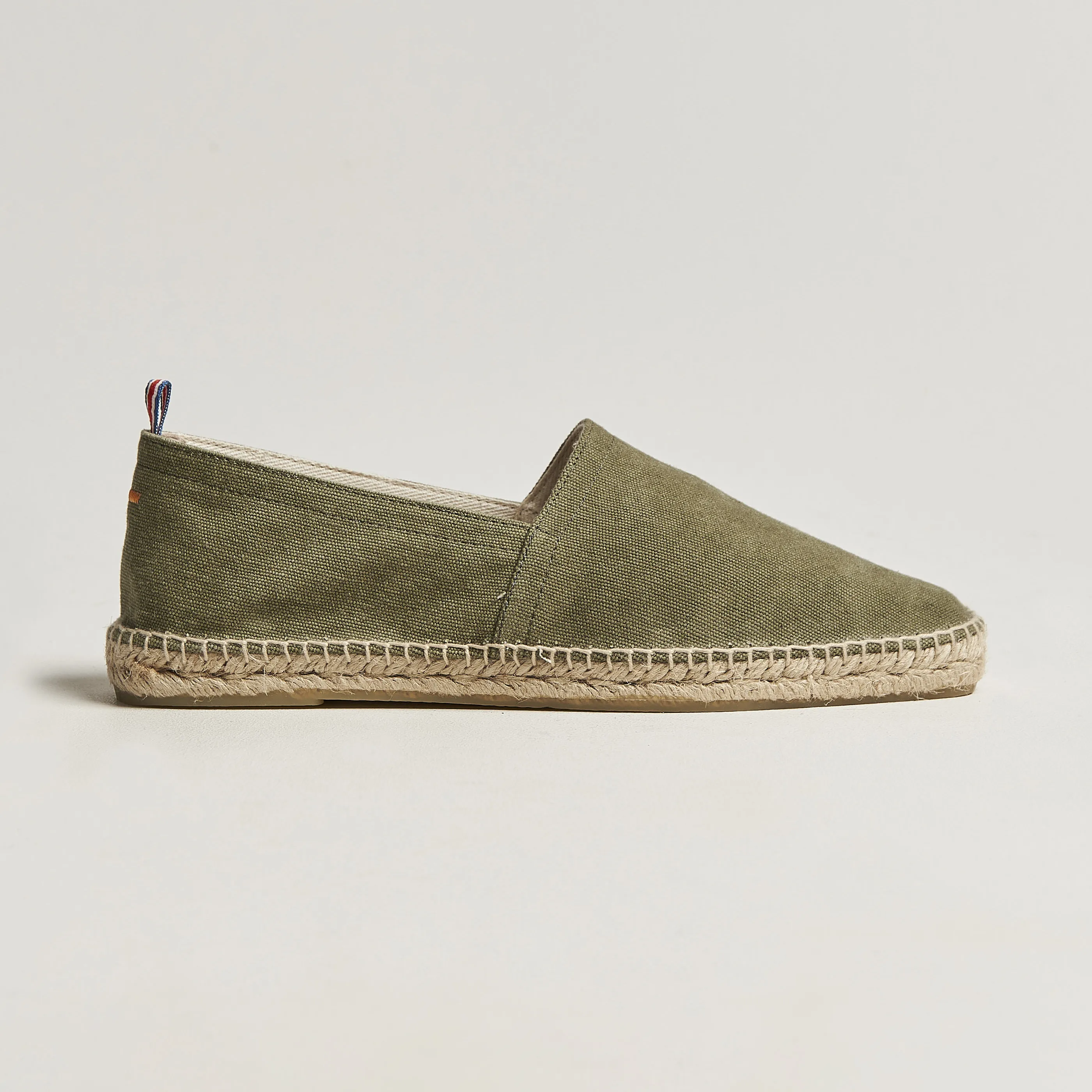 Castañer Pablo Washed Canvas Espadrilles Olive