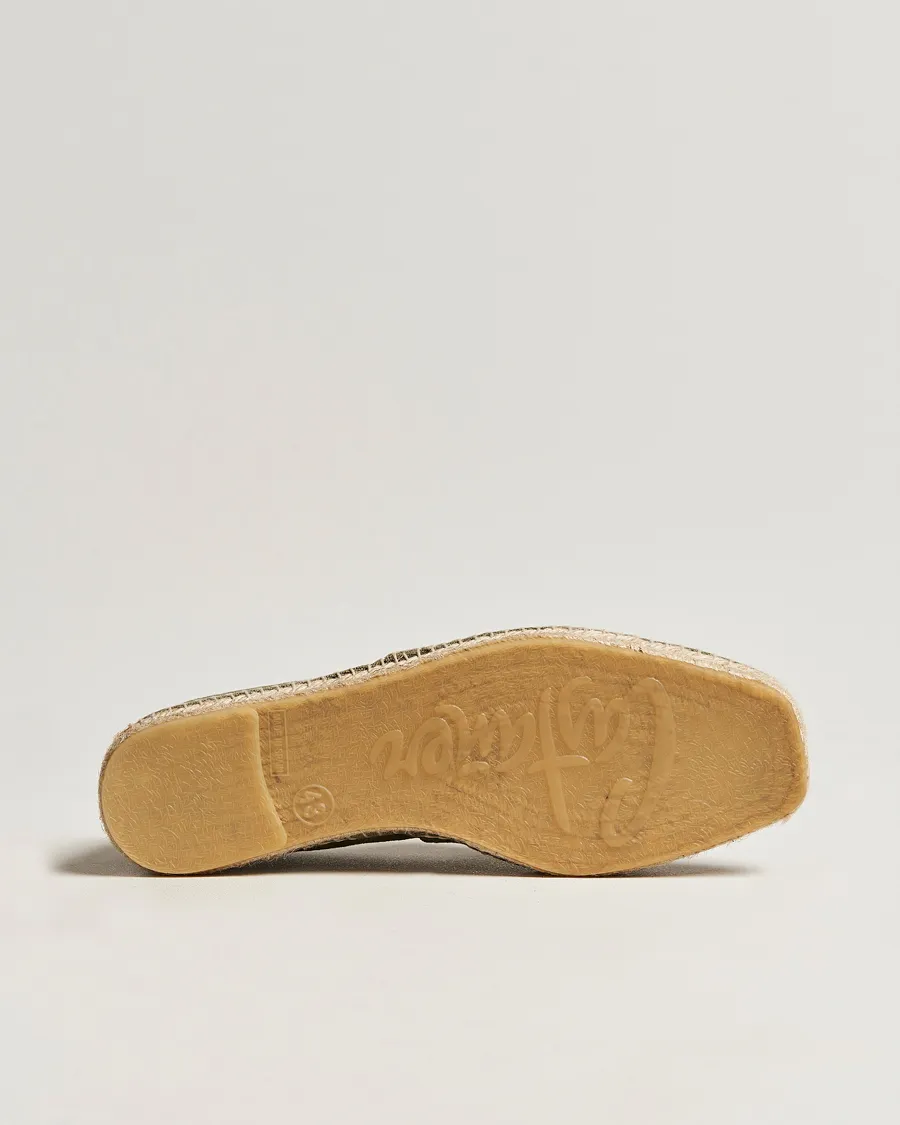 Castañer Pablo Washed Canvas Espadrilles Olive