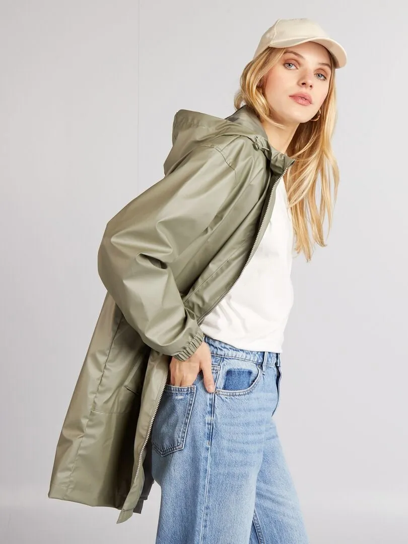 CAZADORA HOLGADA E IMPERMEABLE  BLANCO