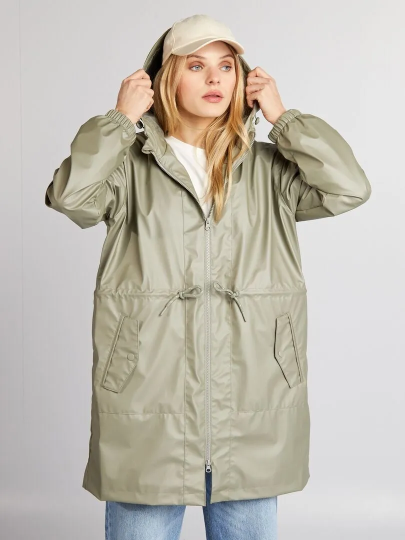 CAZADORA HOLGADA E IMPERMEABLE  BLANCO