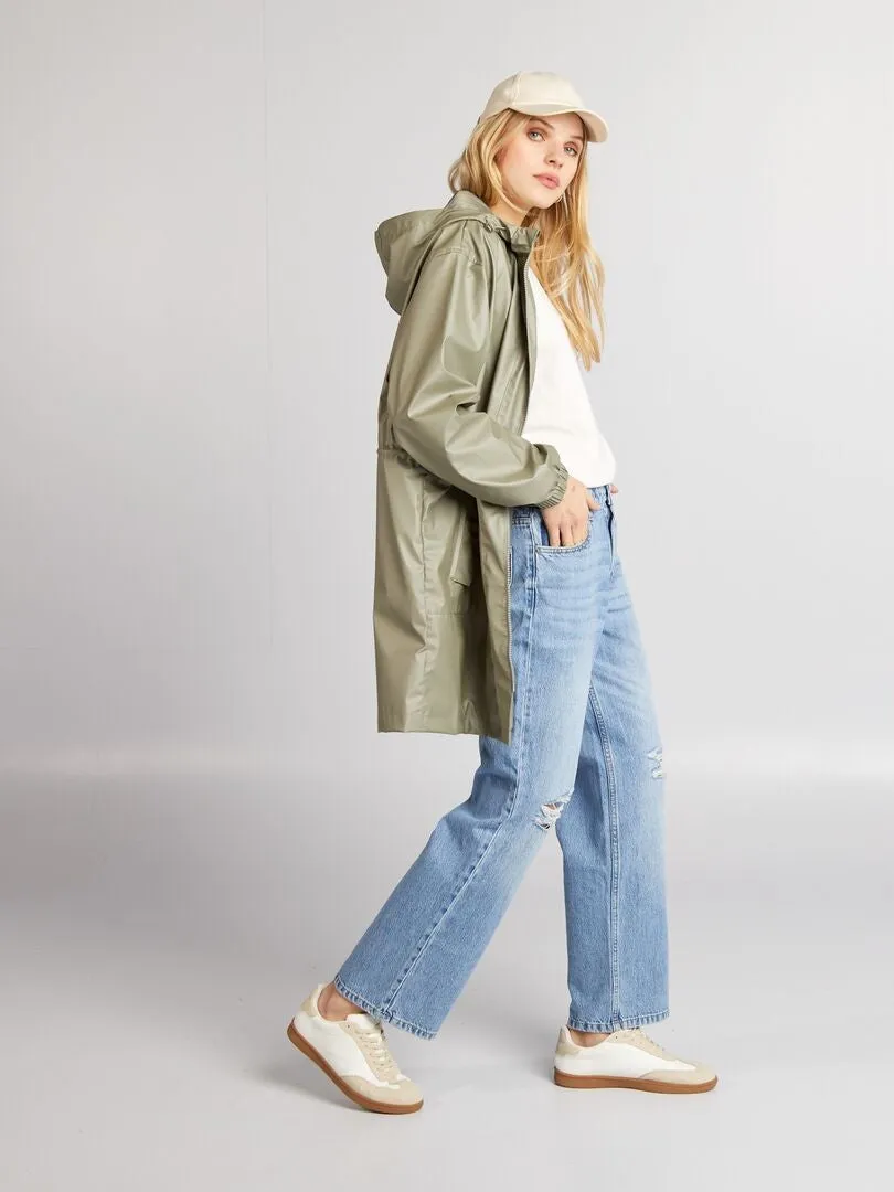 CAZADORA HOLGADA E IMPERMEABLE  BLANCO
