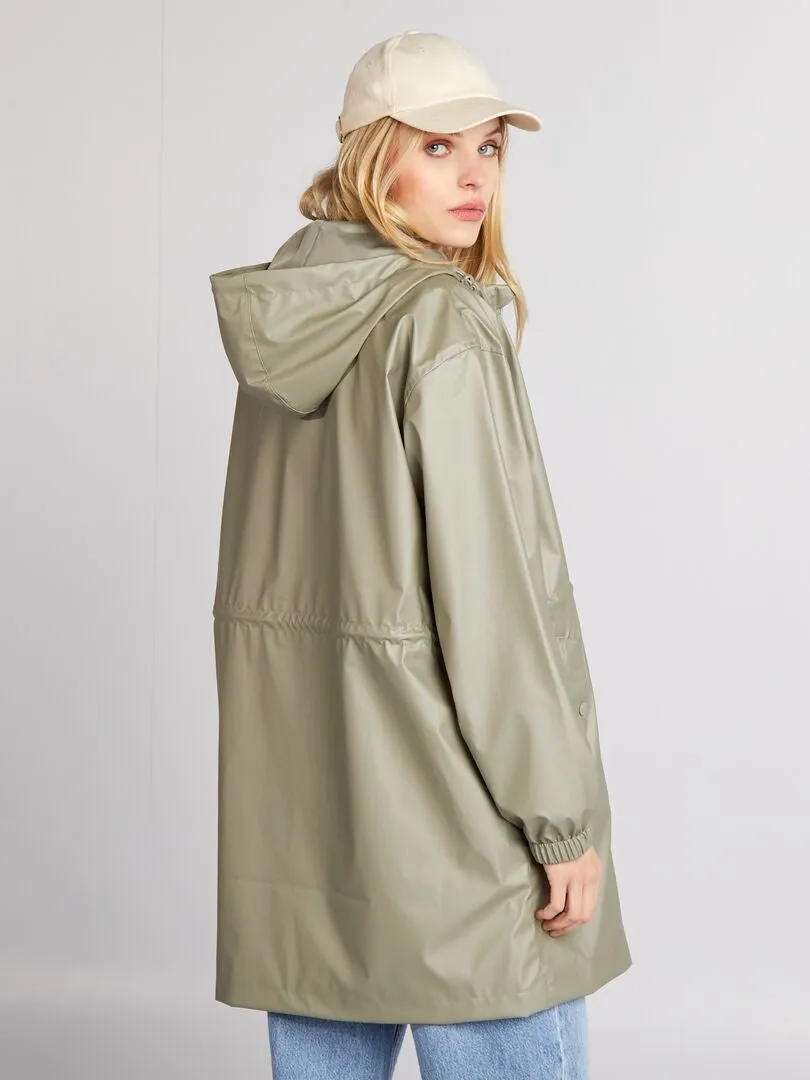 CAZADORA HOLGADA E IMPERMEABLE  BLANCO