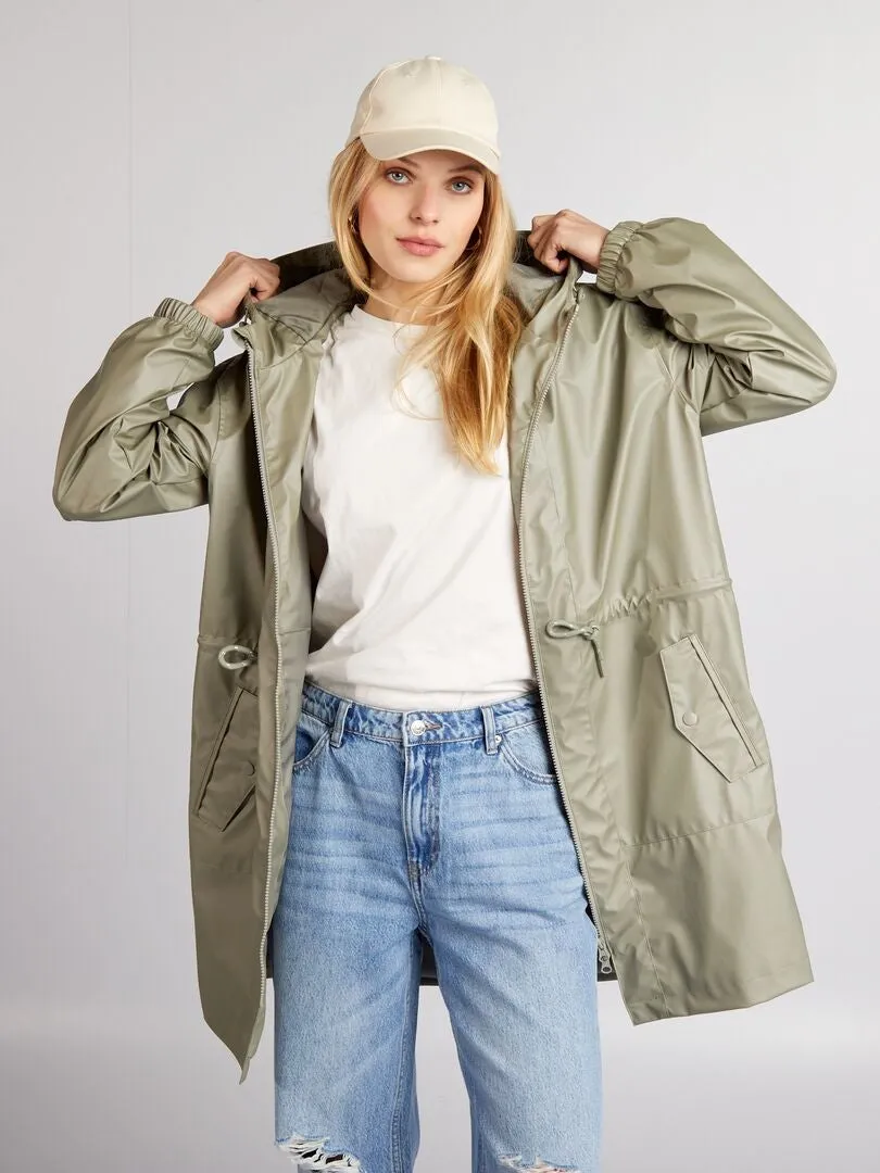 CAZADORA HOLGADA E IMPERMEABLE  BLANCO