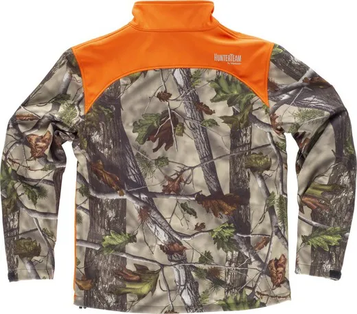 Cazadora workshell con estampado Verde Naranja