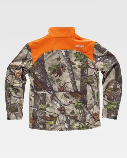 Cazadora workshell con estampado Verde Naranja