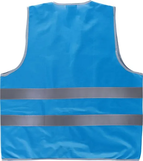 Chaleco con cierre adaptable de velcro reflectantes Azul