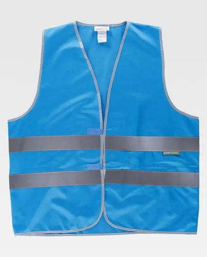 Chaleco con cierre adaptable de velcro reflectantes Azul