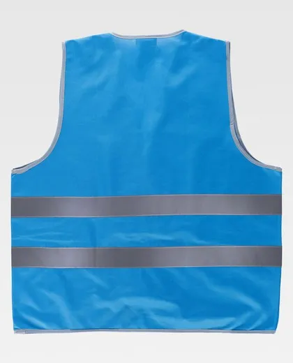 Chaleco con cierre adaptable de velcro reflectantes Azul