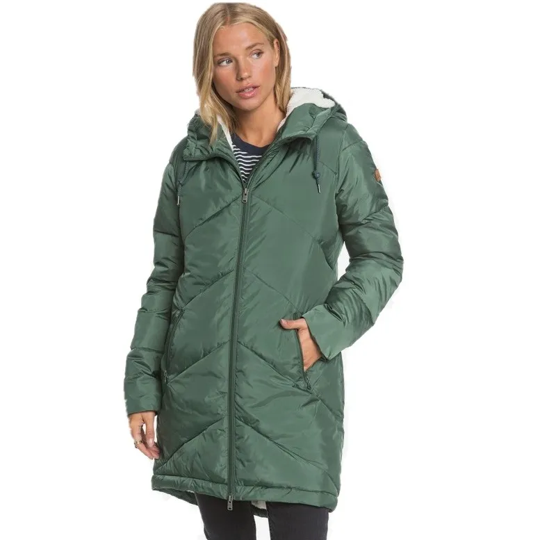 CHAQUETA ACOLCHADA  MUJER  ROXY STORM WARNING VERDE  ERJJK03390GZG0
