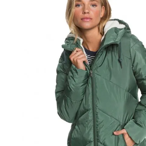 CHAQUETA ACOLCHADA  MUJER  ROXY STORM WARNING VERDE  ERJJK03390GZG0