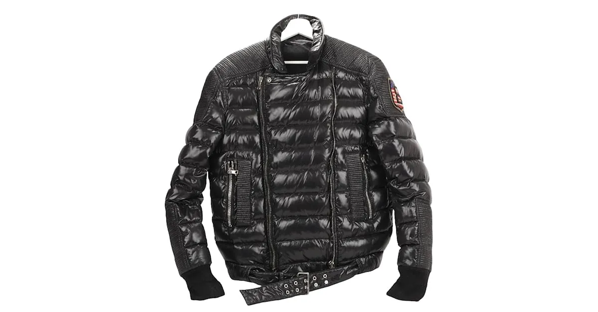 Chaqueta de moto negra Balmain de otoño en talla M (ajuste slim) W4HT812C642B 