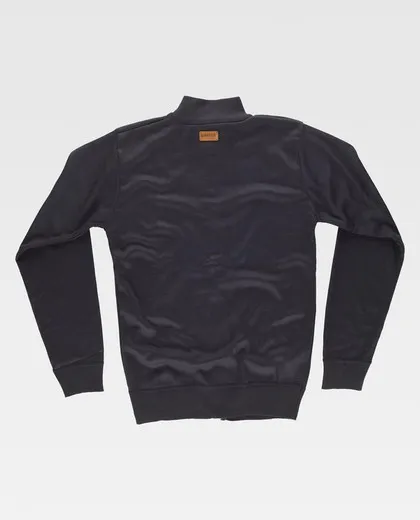 Chaqueta de punto fino con cierre de cremallera Negro