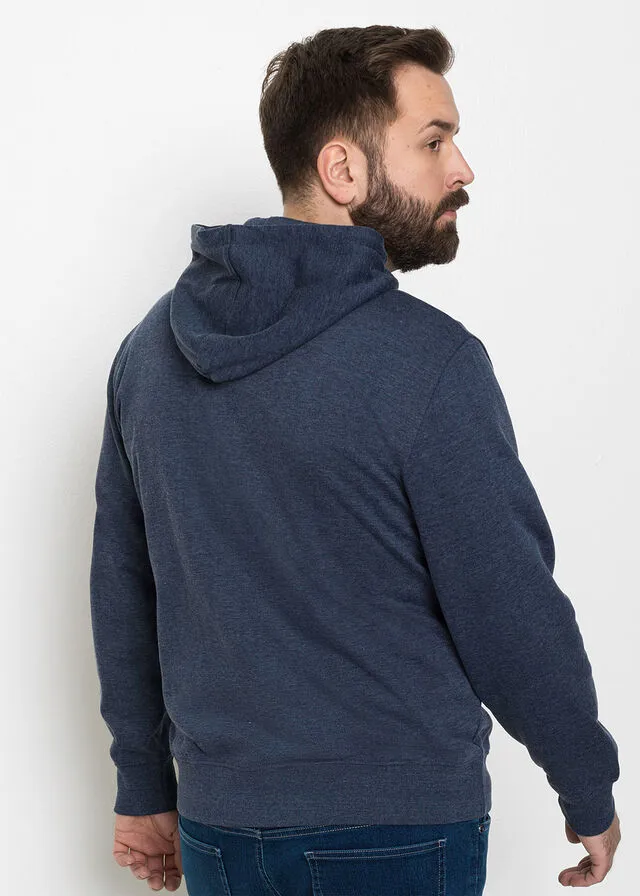 Chaqueta tipo sudadera con capucha Azul oscuro jaspeado
