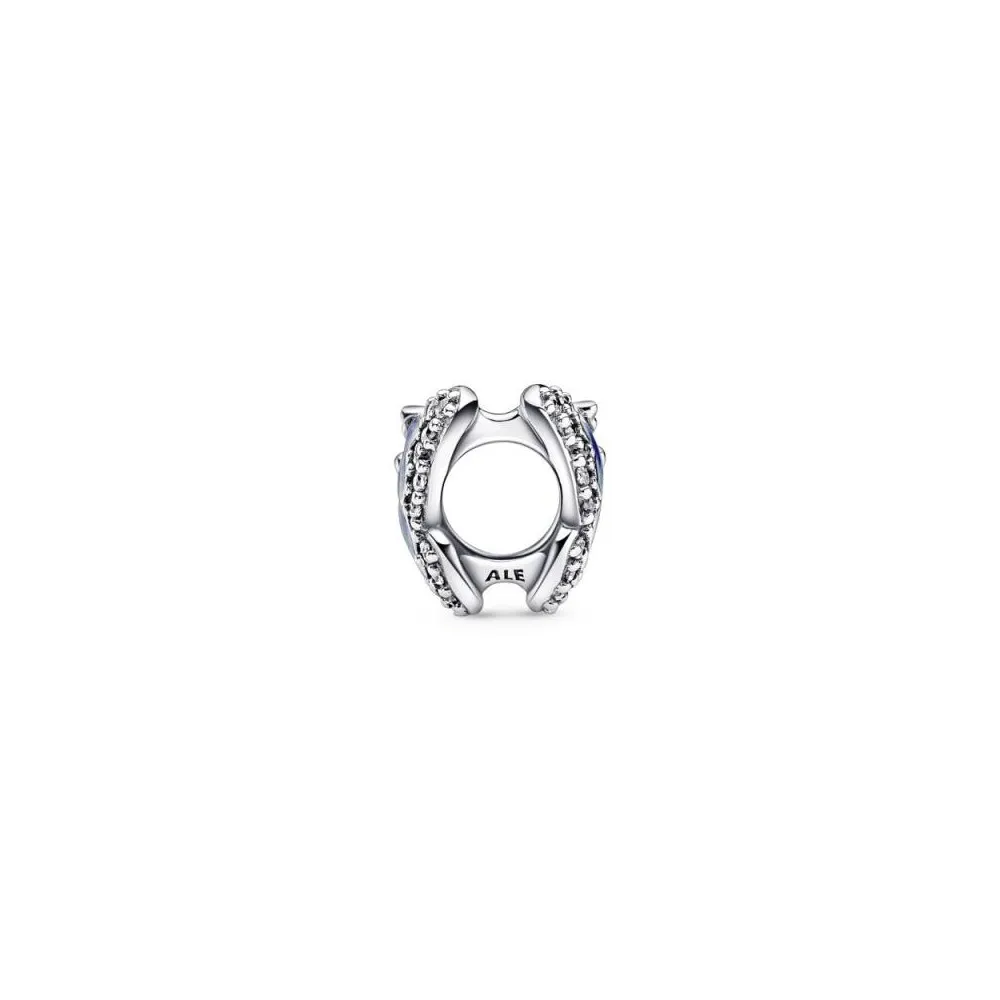 Charm en plata de ley Mariposa Azul Brillante