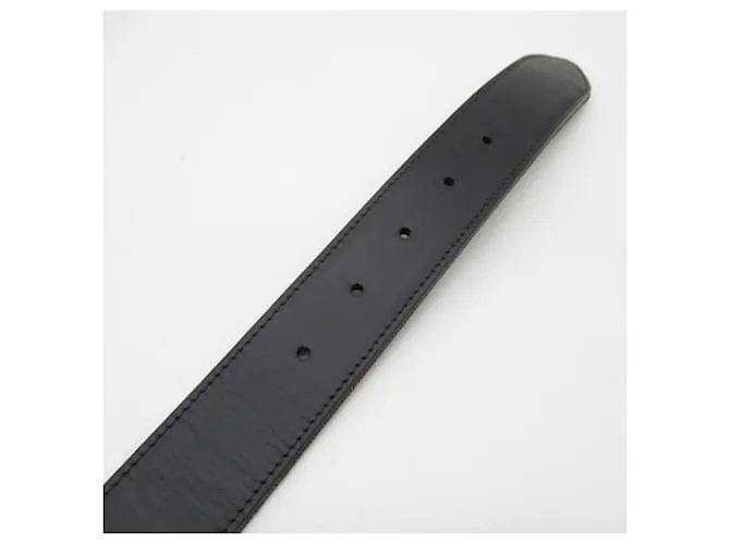 Cinturón estándar de cuero negro Fendi 