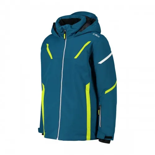 CMP Kid Jacket Fix Hood Dark Green