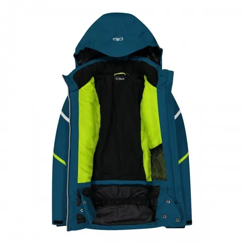 CMP Kid Jacket Fix Hood Dark Green