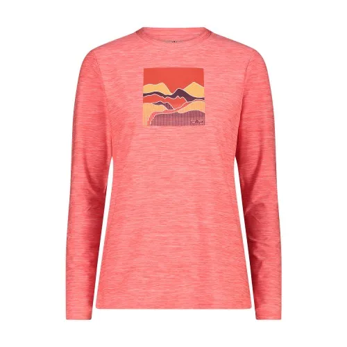 CMP WOMAN TSHIRT RED FLUO MEL