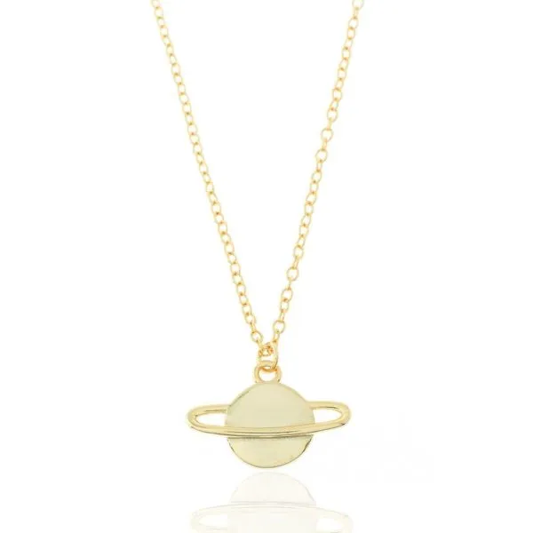 Collar en Plata de Ley Saturn Gold