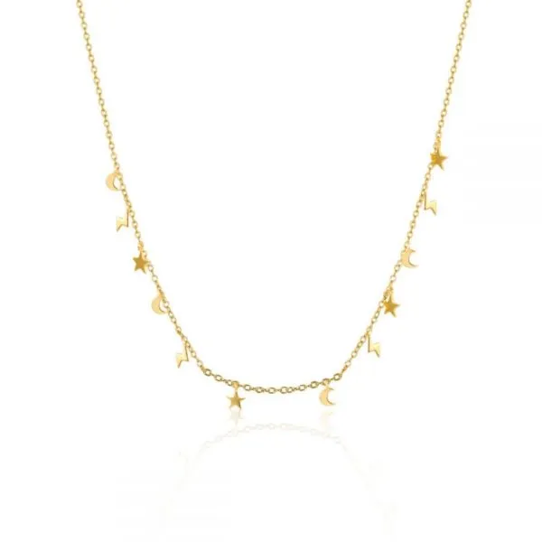 Collar en plata de ley Universo Gold
